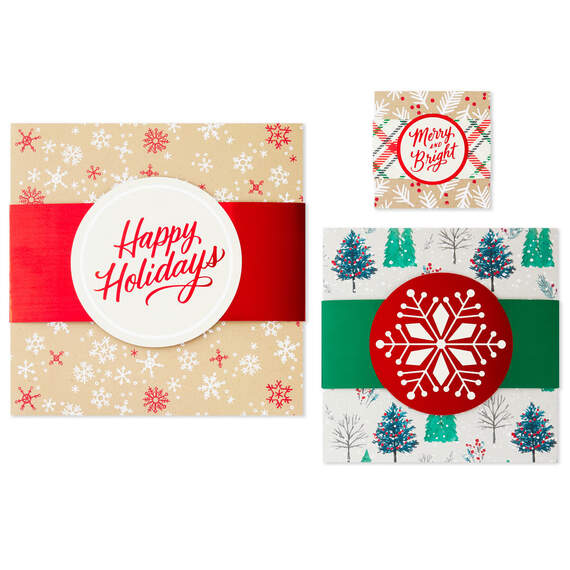 Merry and Bright 3-Pack Christmas Gift Boxes, Assorted Sizes and Designs, , large image number 6