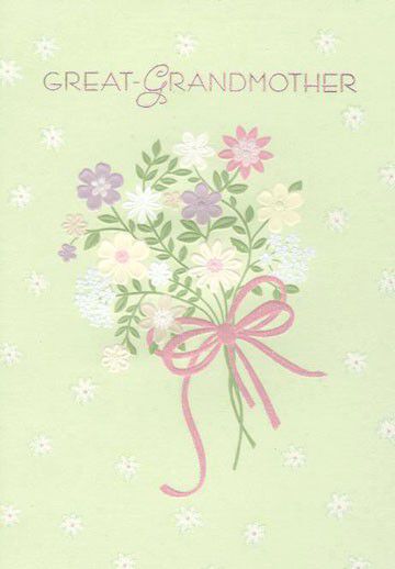 Flowers for Great-Grandmother Birthday Card