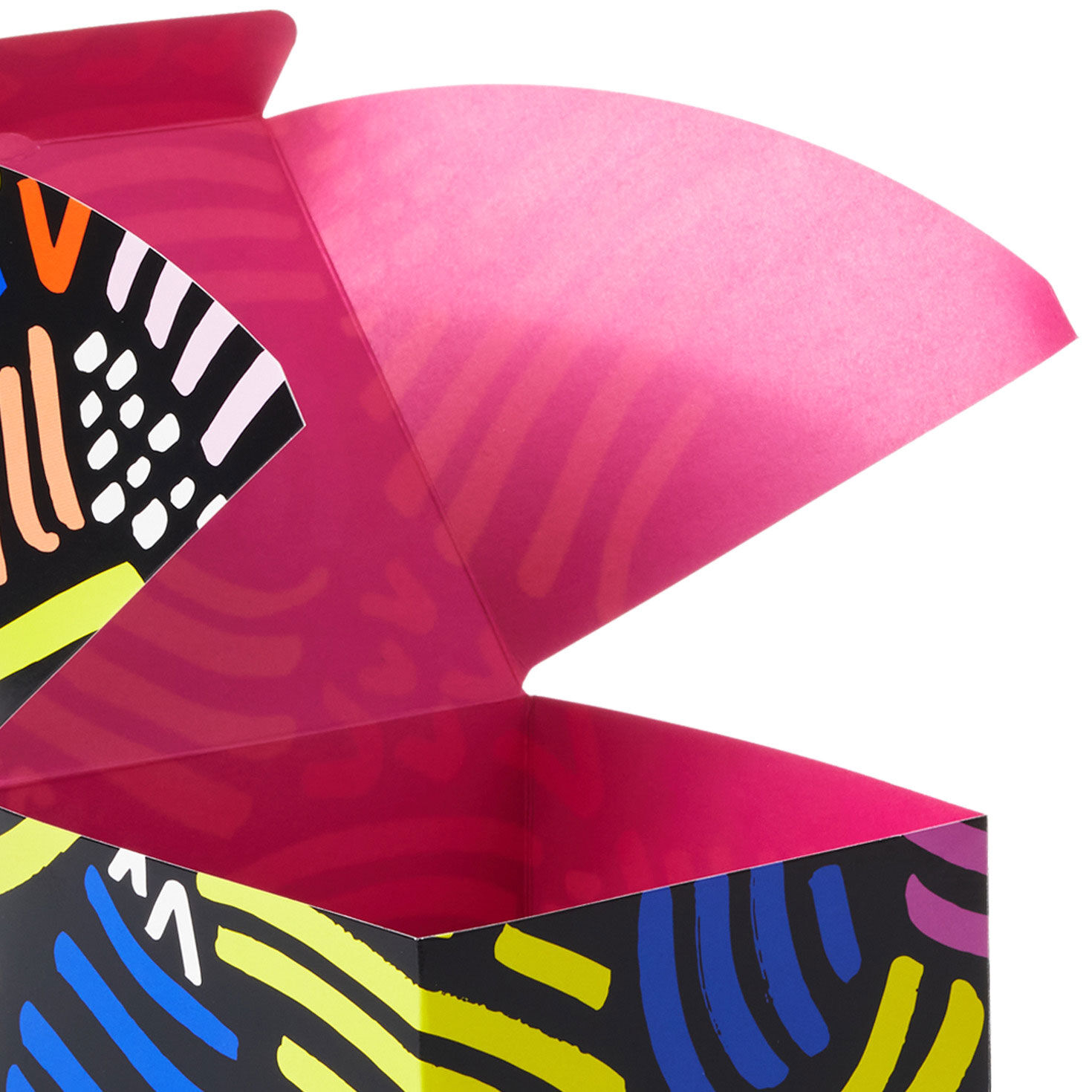 4" Modern Neon Patterns Assorted Treat Boxes With Lids, Pack of 4, , large image number 5