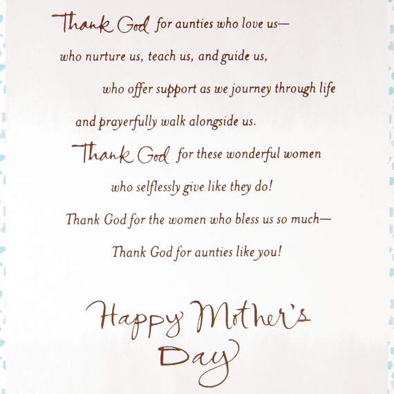 Thanking God for You Mother's Day Card for Auntie, , large image number 2
