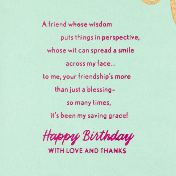 Your Friendship Is a Blessing Birthday Card, , large image number 2