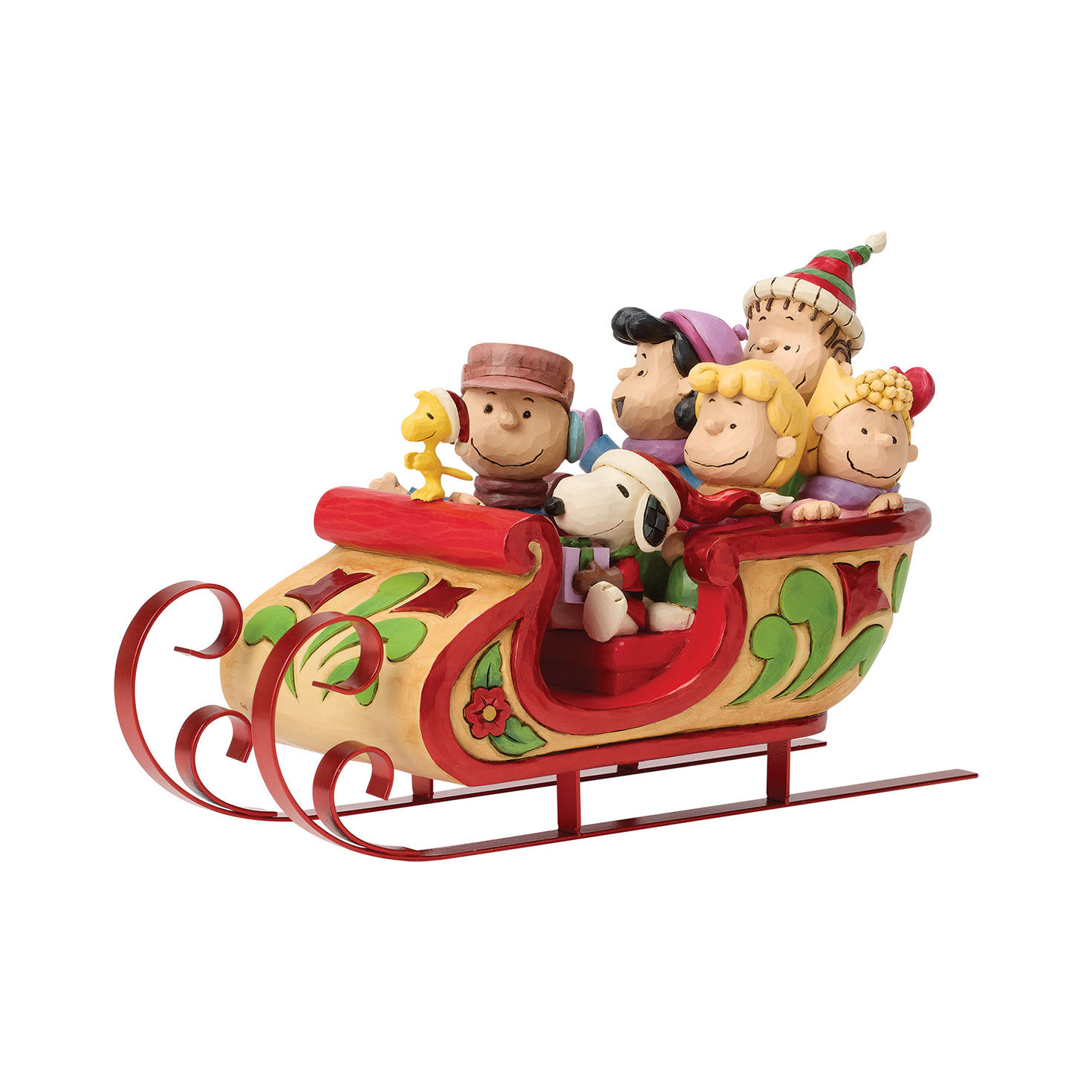 Jim Shore Peanuts Friends in Sleigh Statue side image number 4