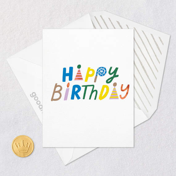 Whimsical Lettering Happy Birthday to You Birthday Card, , large image number 5