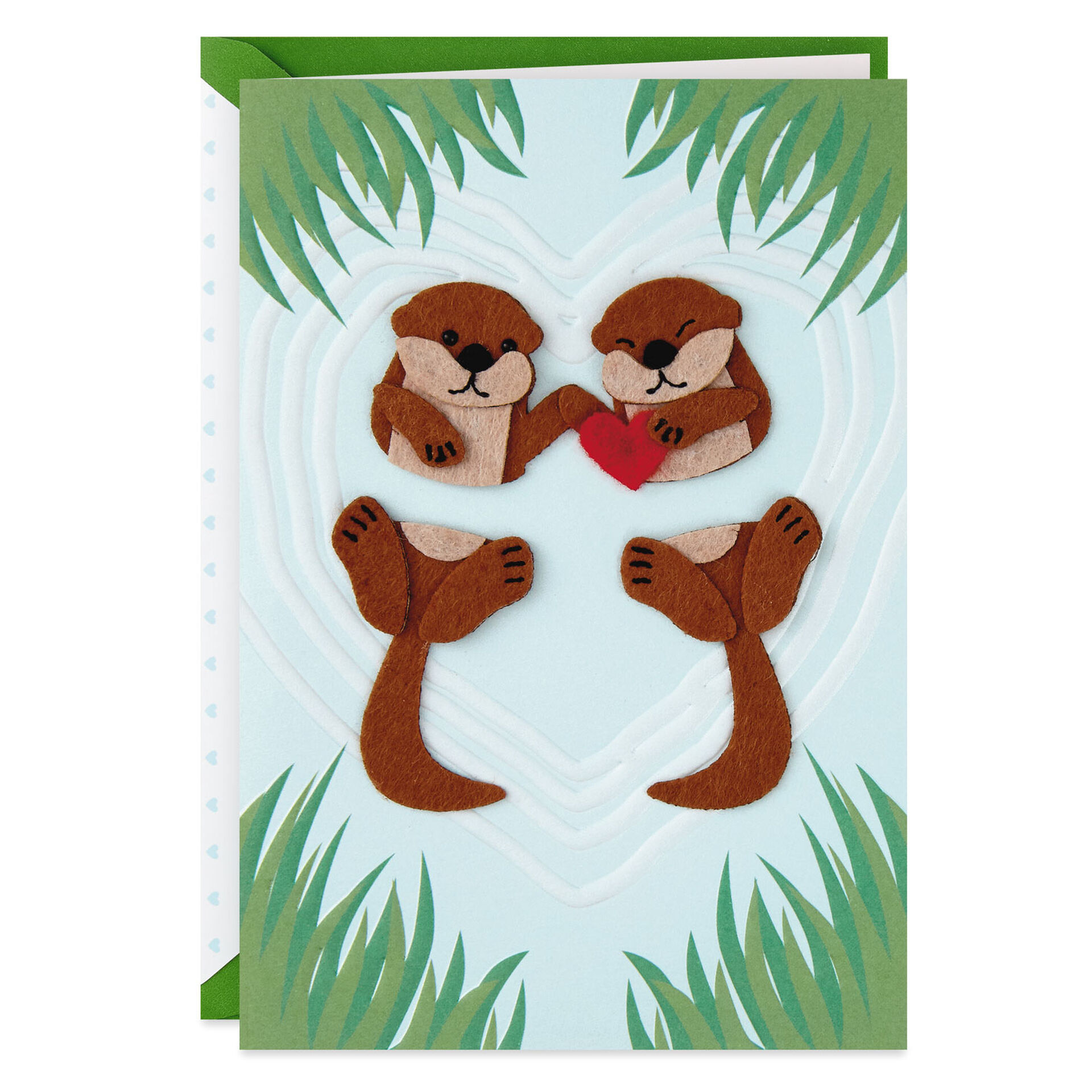 otters holding hands love birthday card greeting cards hallmark otters holding hands love