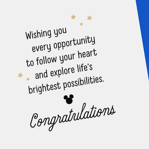 Disney Mickey Mouse Follow Your Heart Graduation Card, 