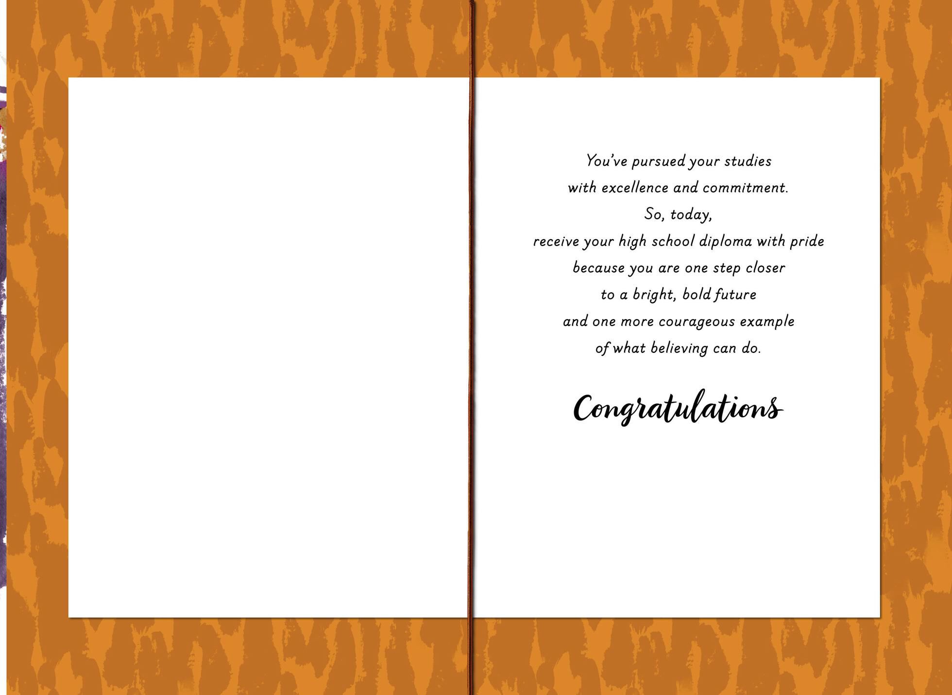 Believer and Achiever High School Graduation Card