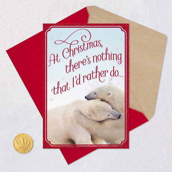 Cuddling Up Next to You Romantic Christmas Card, , large image number 5
