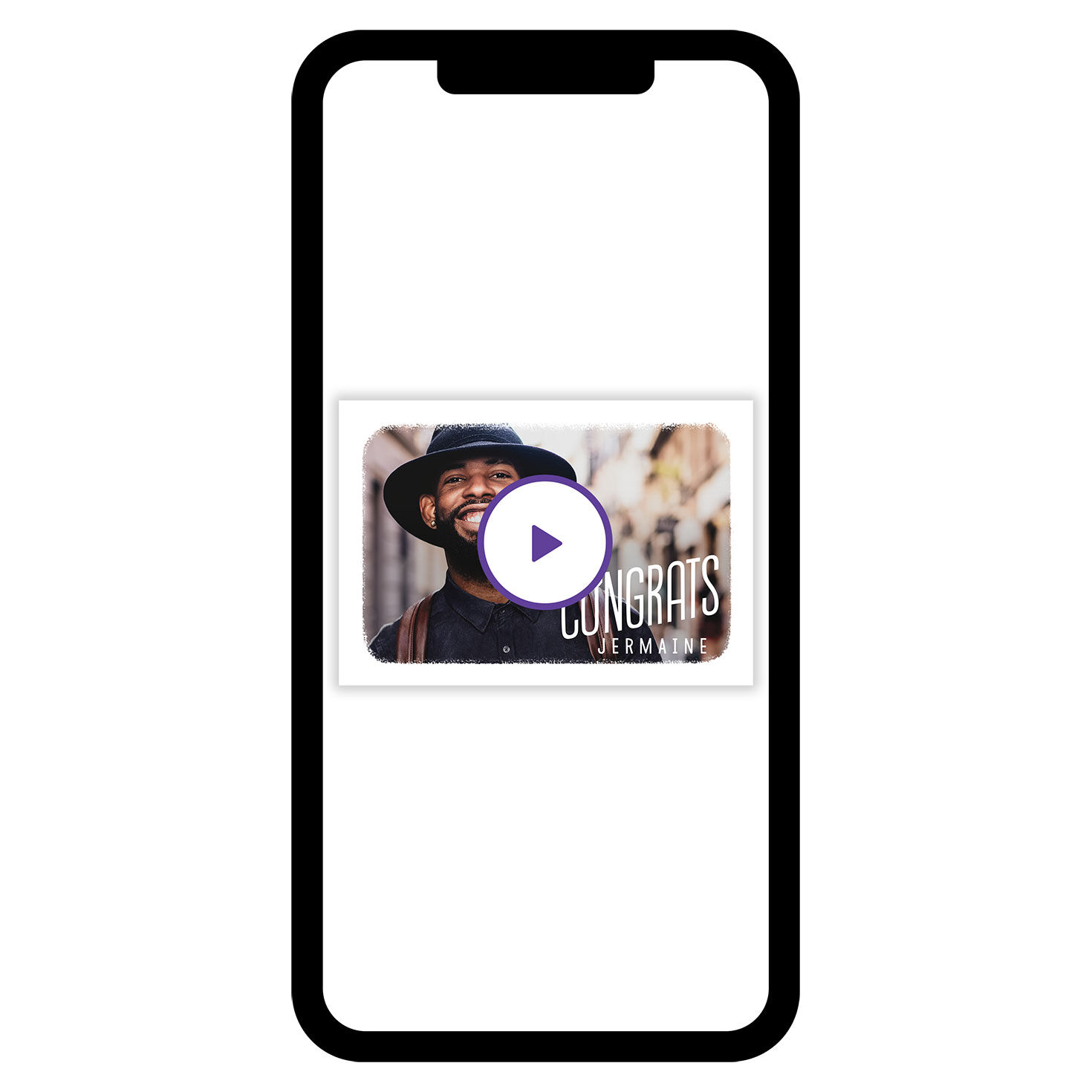 White Frame Horizontal Congratulations eCard