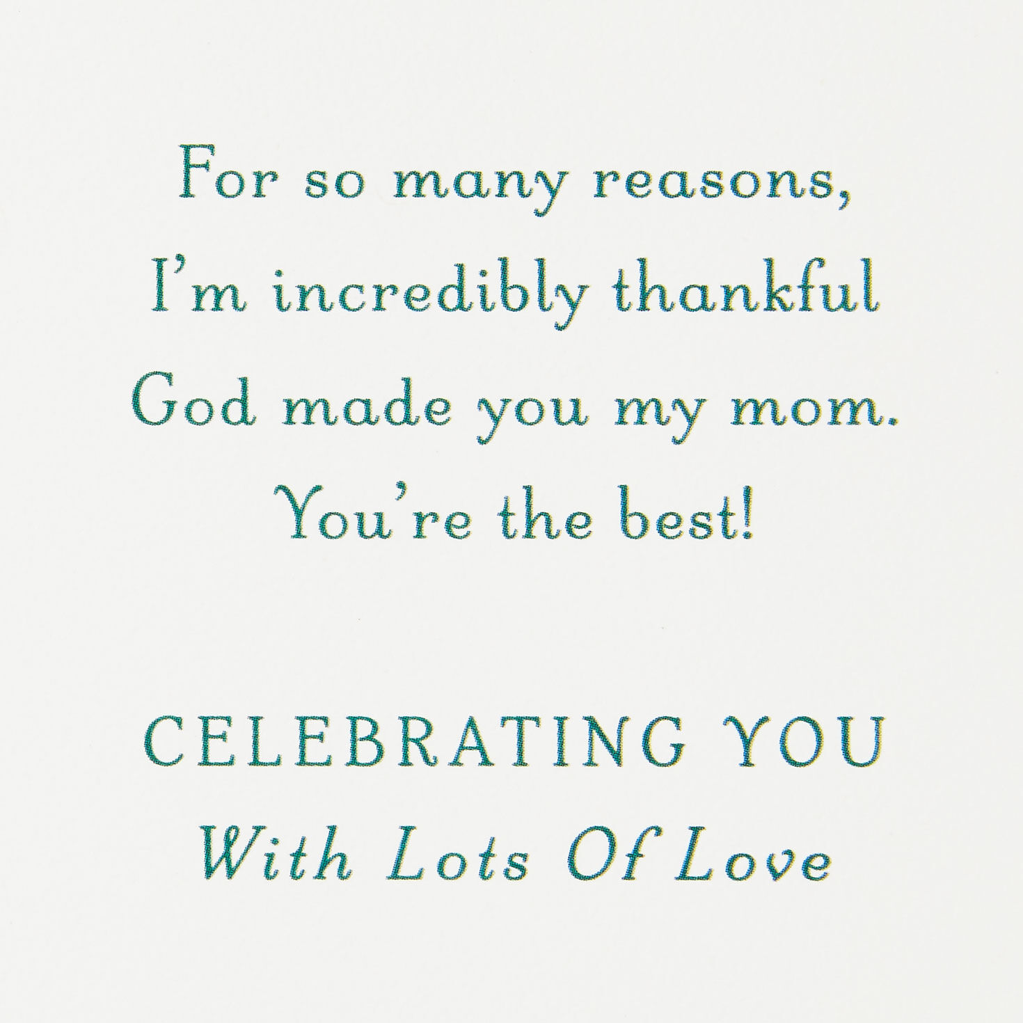 Thankful for You Religious Mother's Day Card for Mom, , large image number 2