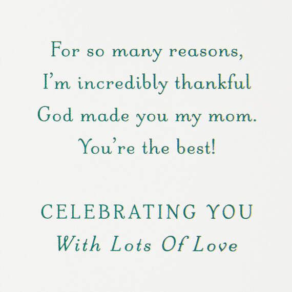 Thankful for You Religious Mother's Day Card for Mom, , large image number 2