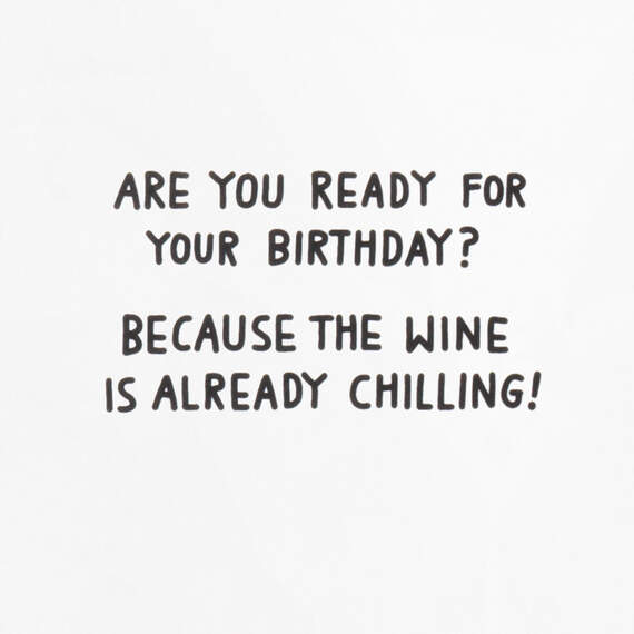 The Wine Is Chilling Funny Birthday Card, , large image number 2