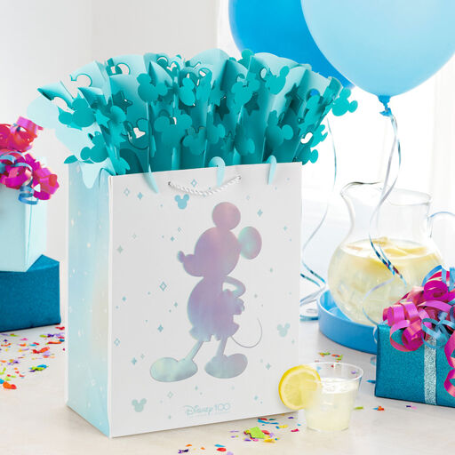 13" Disney 100 Years of Wonder Large Gift Bag With WonderFill Topper, 