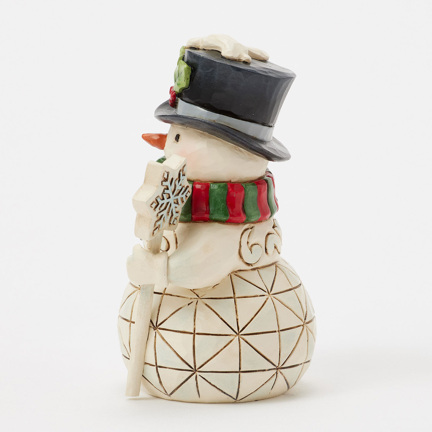 Jim Shore Snowman With Snowflake Cane Mini Figurine side image number 3