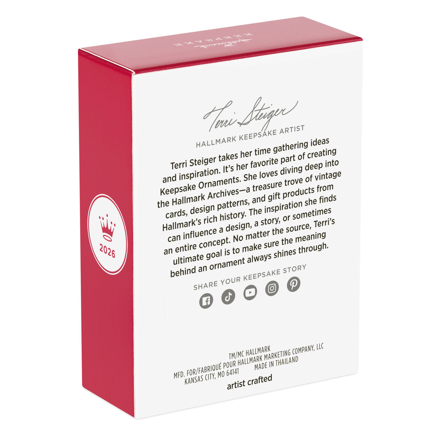 Red Shoes Yellow Brick Circle Keepsake Ornament package back image number 8