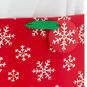 9.6" White Snowflakes on Red Medium Holiday Gift Bag With Tissue Paper, , large image number 4