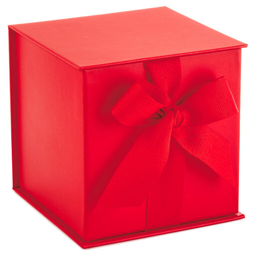 Red Gift Box With Shredded Paper Filler, 