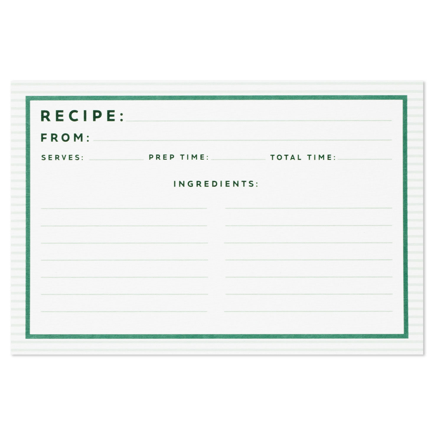 Classic Stripes Recipe Cards front image number 2