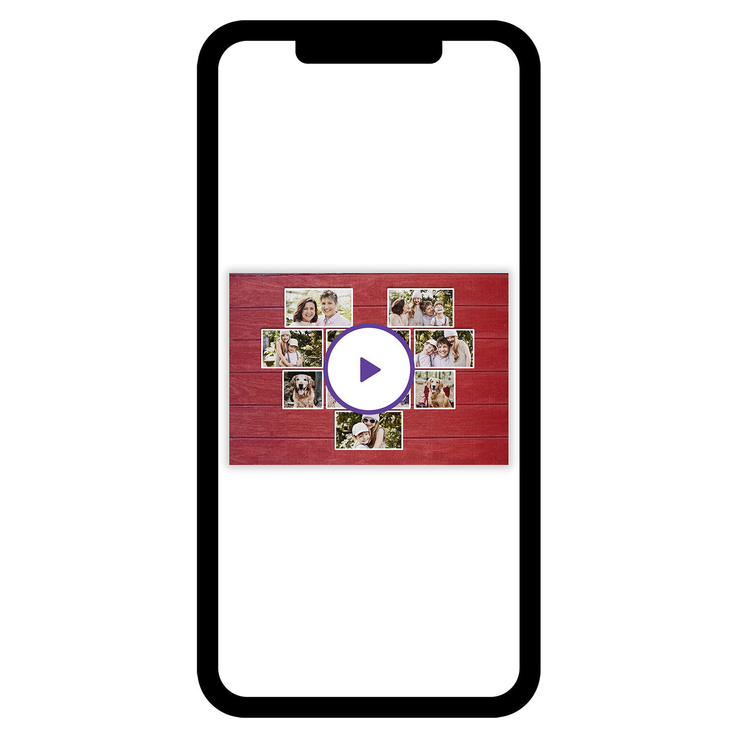 Rustic Heart Collage on Red eCard