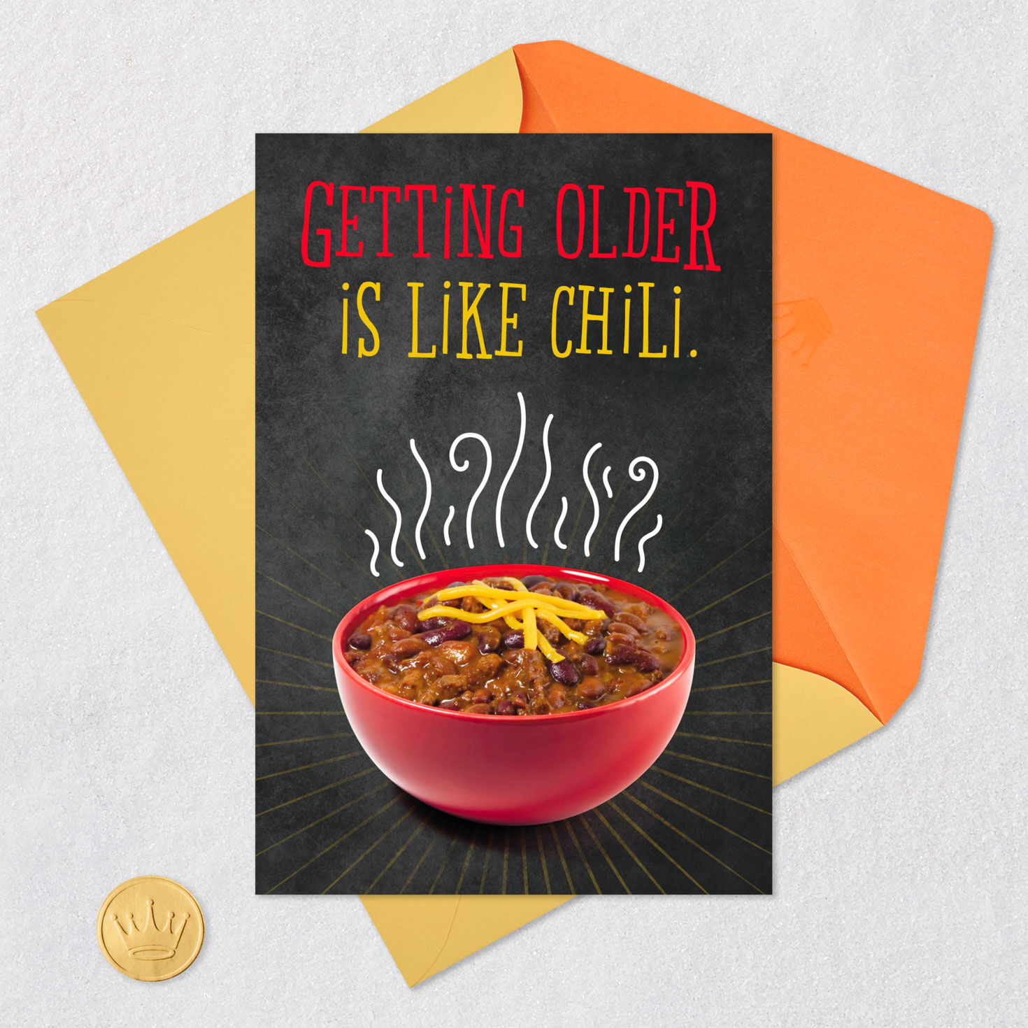 Getting Older Is Like Chili Funny Birthday Card, , large image number 5