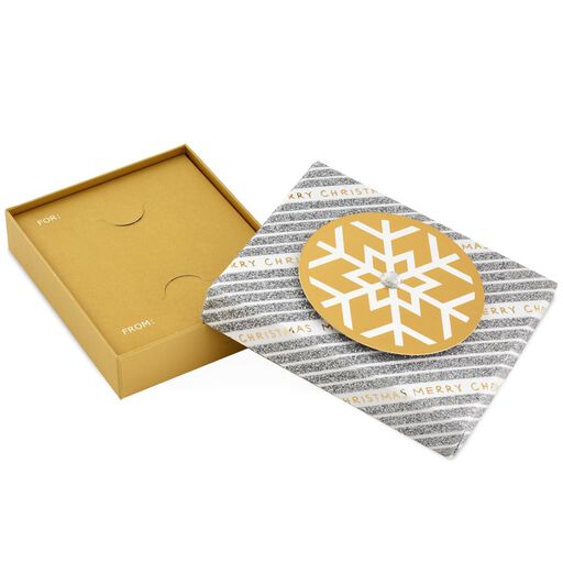 Snowflake Gift Card Holder Box With Bow, 