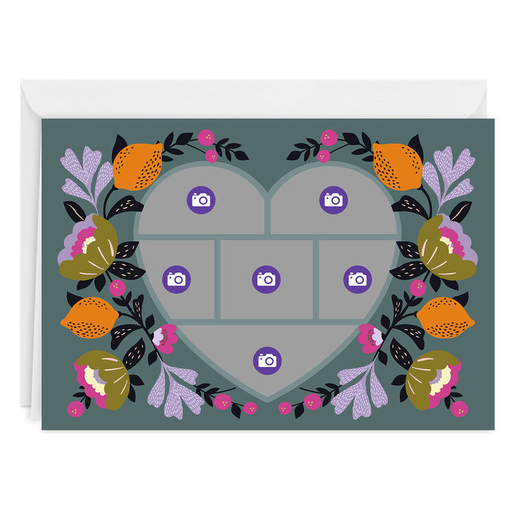 Lush Botanical Heart Custom Card, , large image number 3