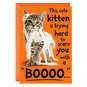 I Love Mew Mummy Cat Halloween Card, , large image number 1