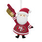 San Francisco 49ers Santa Fan Christmas Ornament front image number 1