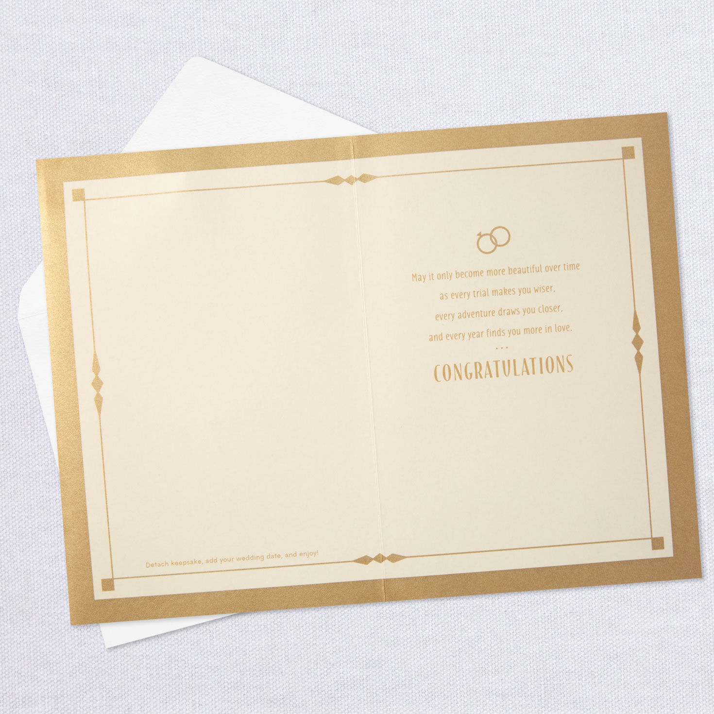 Happily Ever After Wedding Card With Heart Decoration, , large image number 3