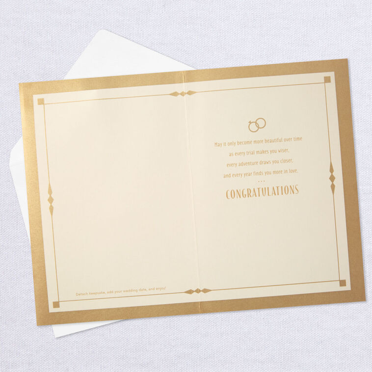 Happily Ever After Wedding Card With Heart Decoration, , large image number 3