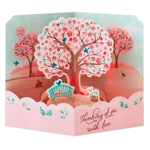 Cherry Blossoms Musical 3D Pop-Up Mother's Day Card With Light, 