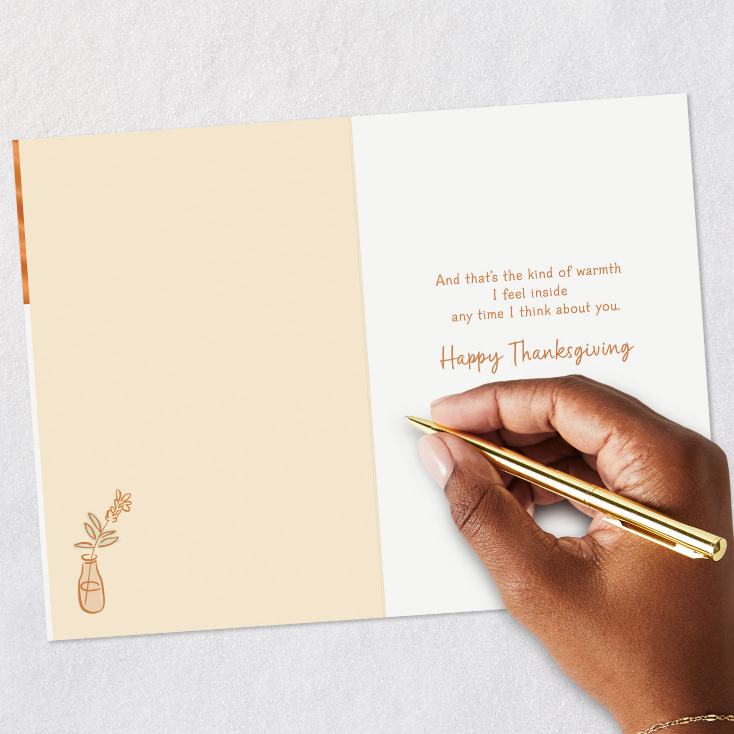 Dinner Table Setting Thanksgiving Card Signing card image number 6