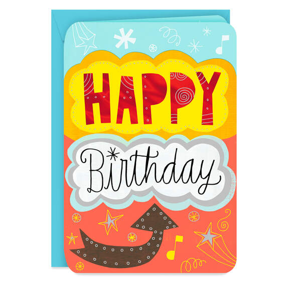 16" Celebrate Jumbo Birthday Card From All, , large image number 1