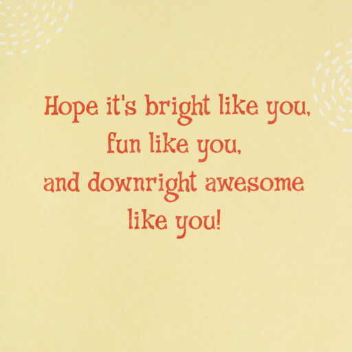 Happy Confetti Sun 9th Birthday Card, 