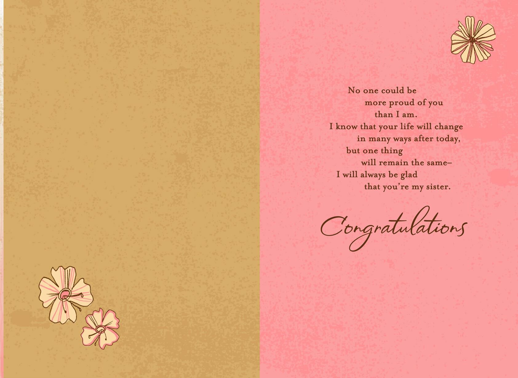 Gown Graduation Card for Sister