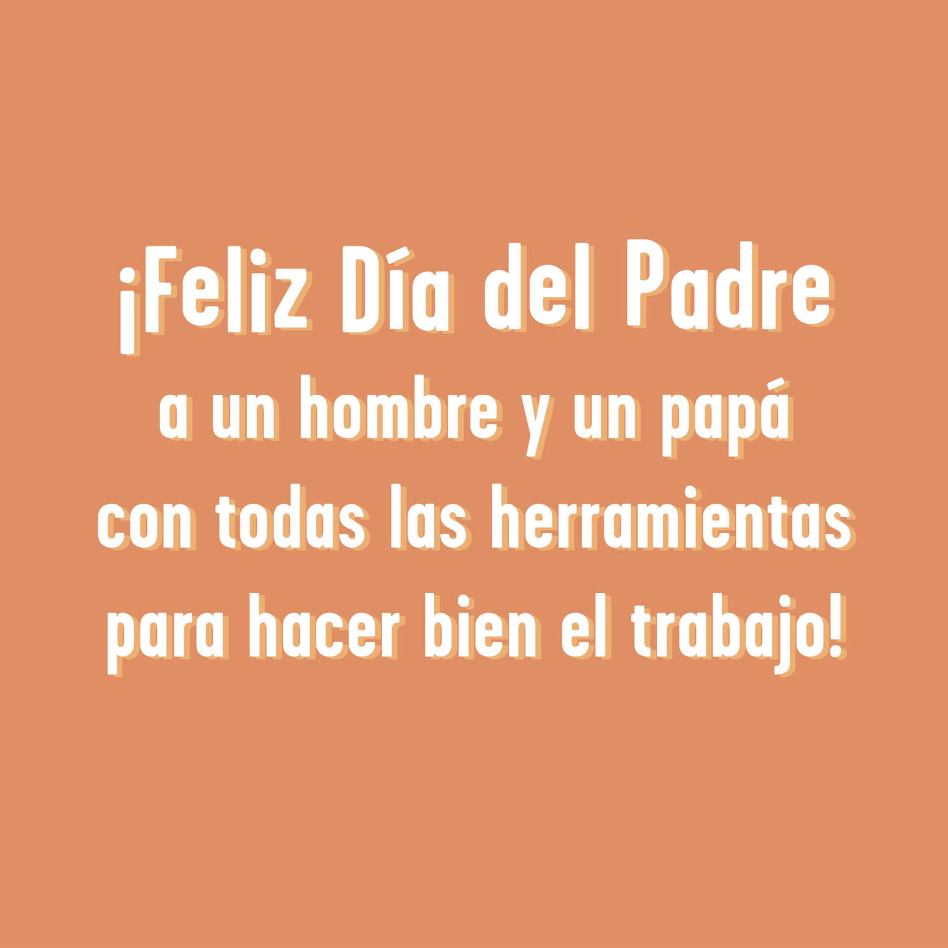 Dad Tools Funny Jumbo Spanish-Language Father's Day Card, 19.25