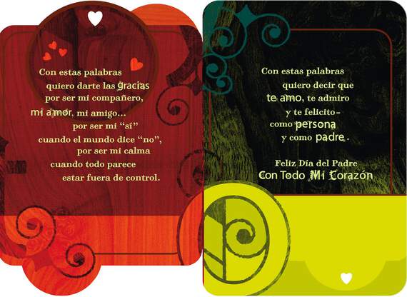 For the Man I Love Romantic Spanish-Language Father's Day Card, , large image number 2