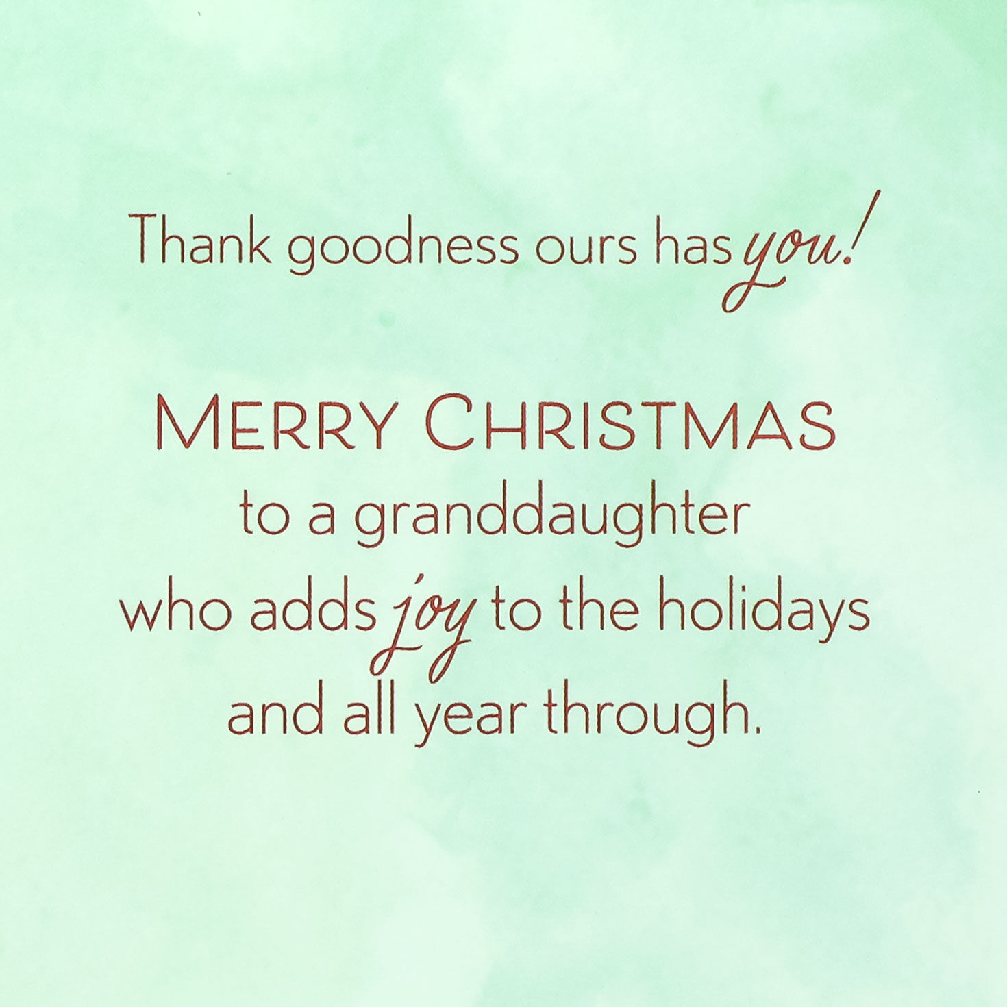 Green Snow Globe Christmas Card for Granddaughter Sentiment image number 2