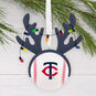 Twins Reindeer Baseball Christmas Ornament hanging on tree image number 2
