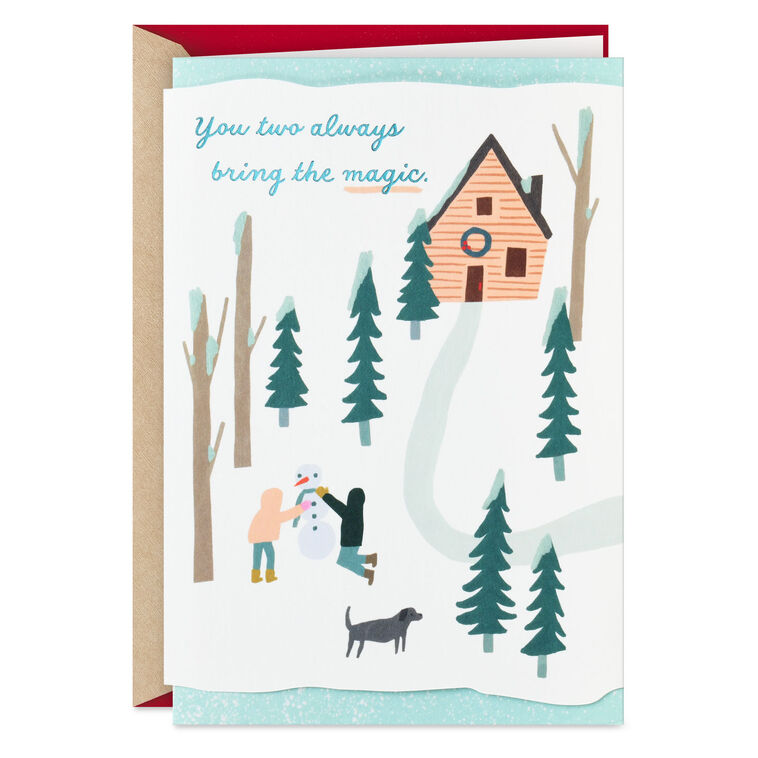 You Two Bring the Magic Christmas Card for Brother and Sister-in-Law