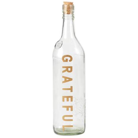 Grateful Glass Decorative Bottle, 14", , large