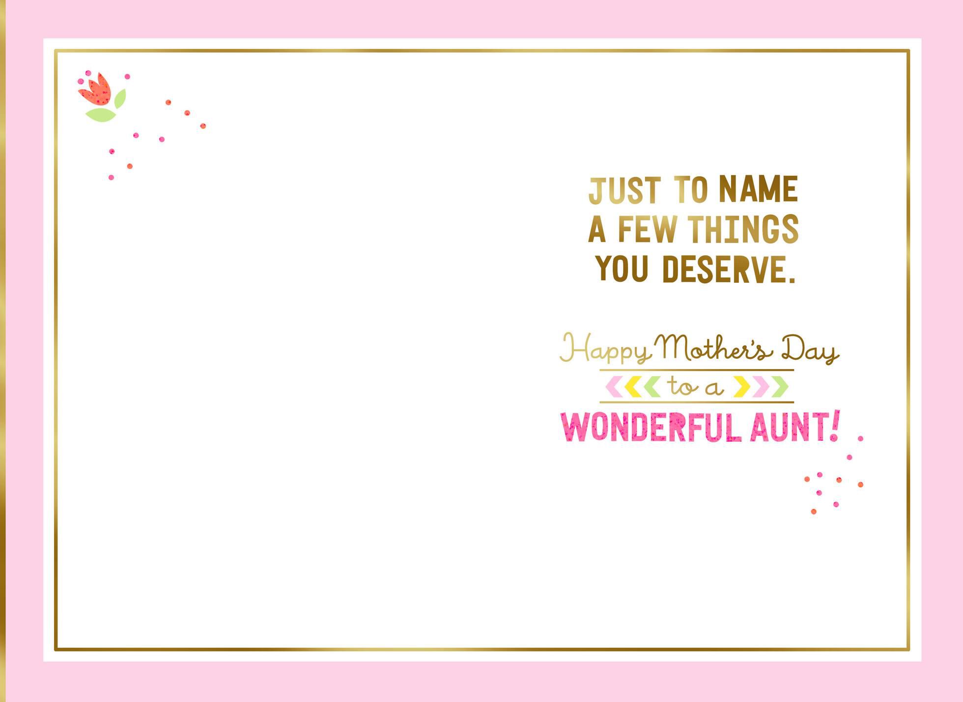 Love Laughter Hugs Mother's Day Card for Aunt