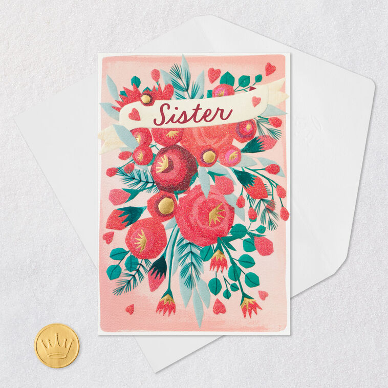Merry Christmas With Love Christmas Card for Sister, , large image number 5