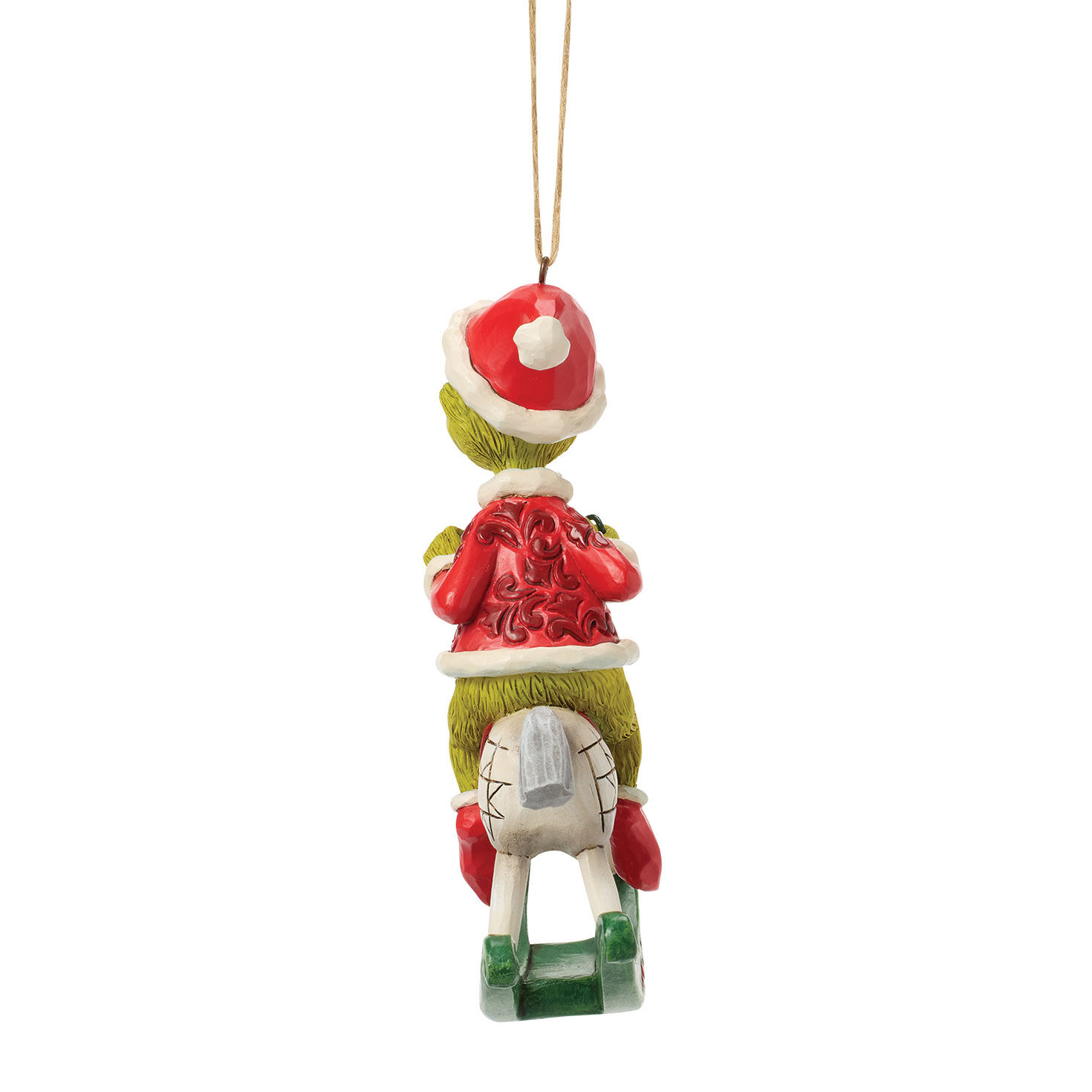 Jim Shore Grinch on Rocking Horse Statue side image number 3