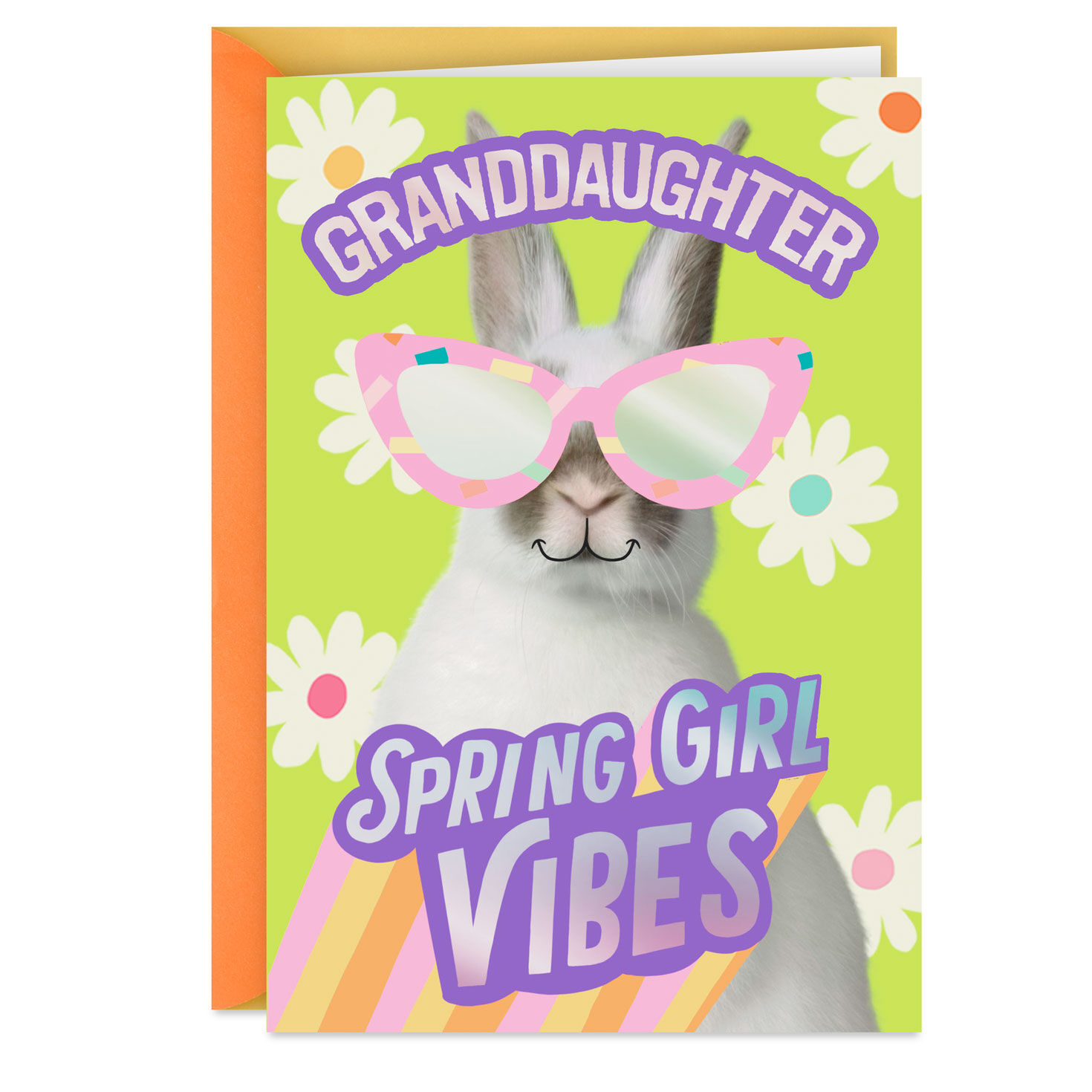 Spirit, Smile and Heart Easter Card for Granddaughter