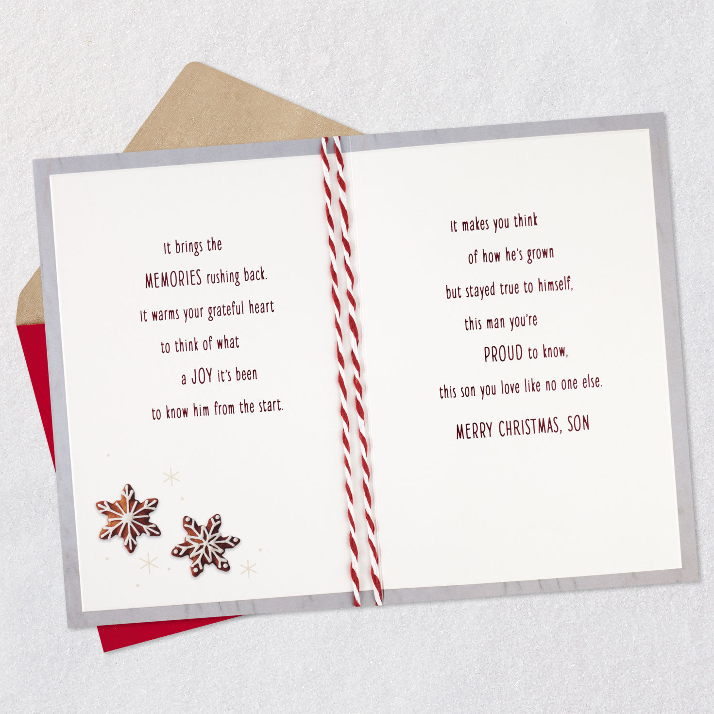 Holiday Cookies Son Christmas Card Open card with envelope image number 4