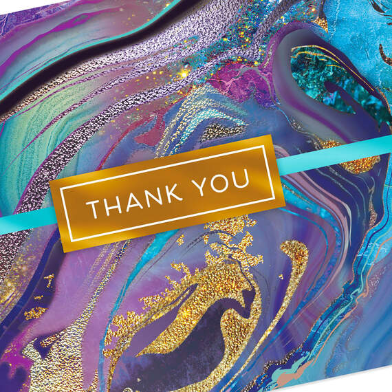 Marbleized Blank Thank-You Card, , large image number 3