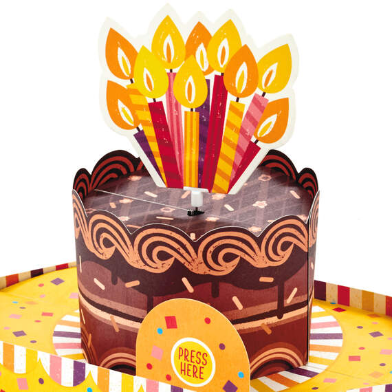 Chocolate Cake Musical 3D Pop-Up Birthday Card With Motion, , large image number 5