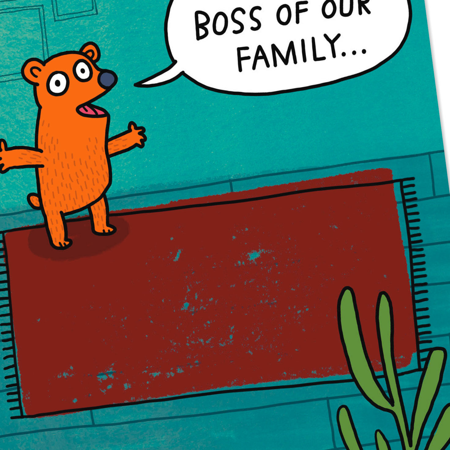 Cartoon Bear Funny Father's Day Card for Dad Card Front Detail image number 4