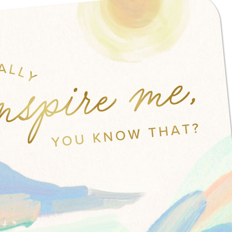 Sun Over Painterly Mountain Landscape Card Card Front Detail image number 4