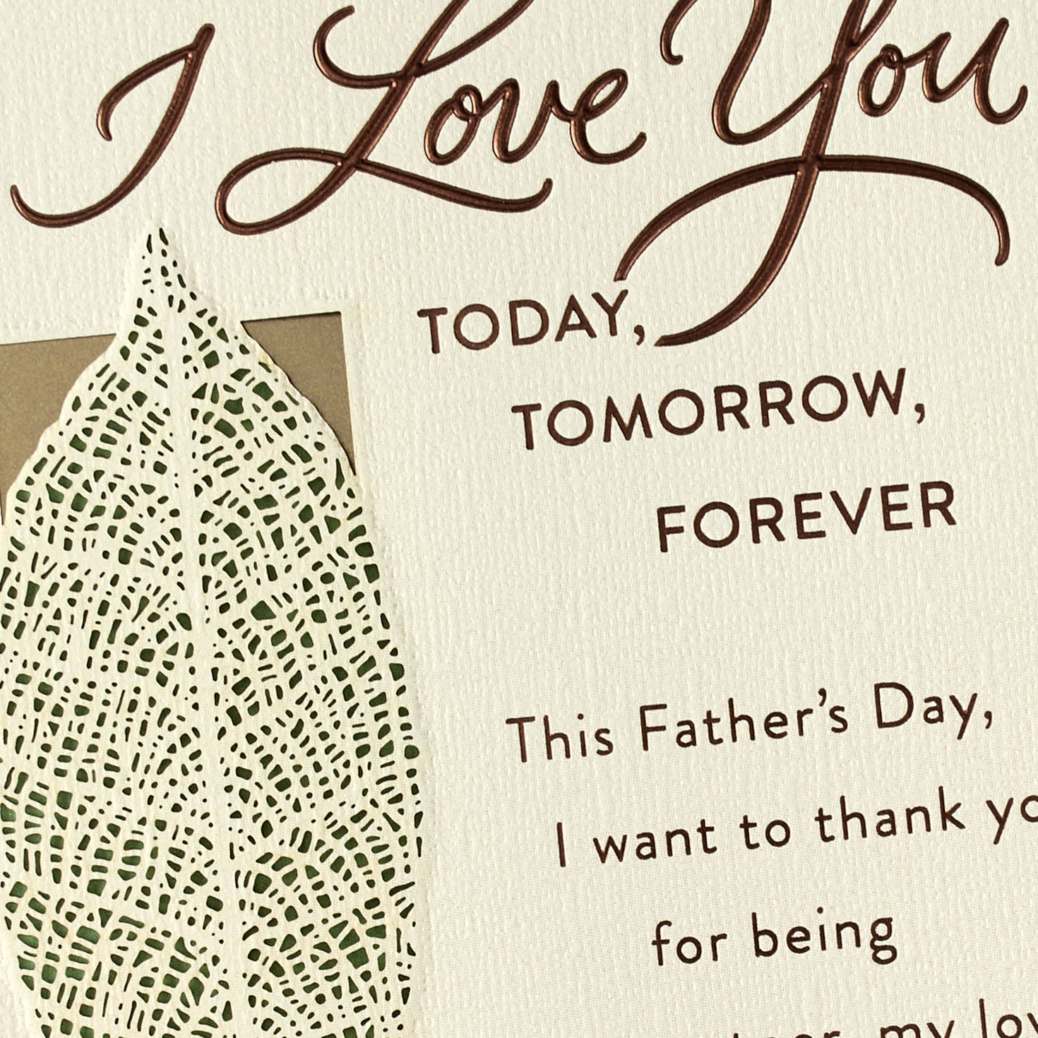 Leaf and Nature Romantic Father's Day Card Card Cover Detail image number 5